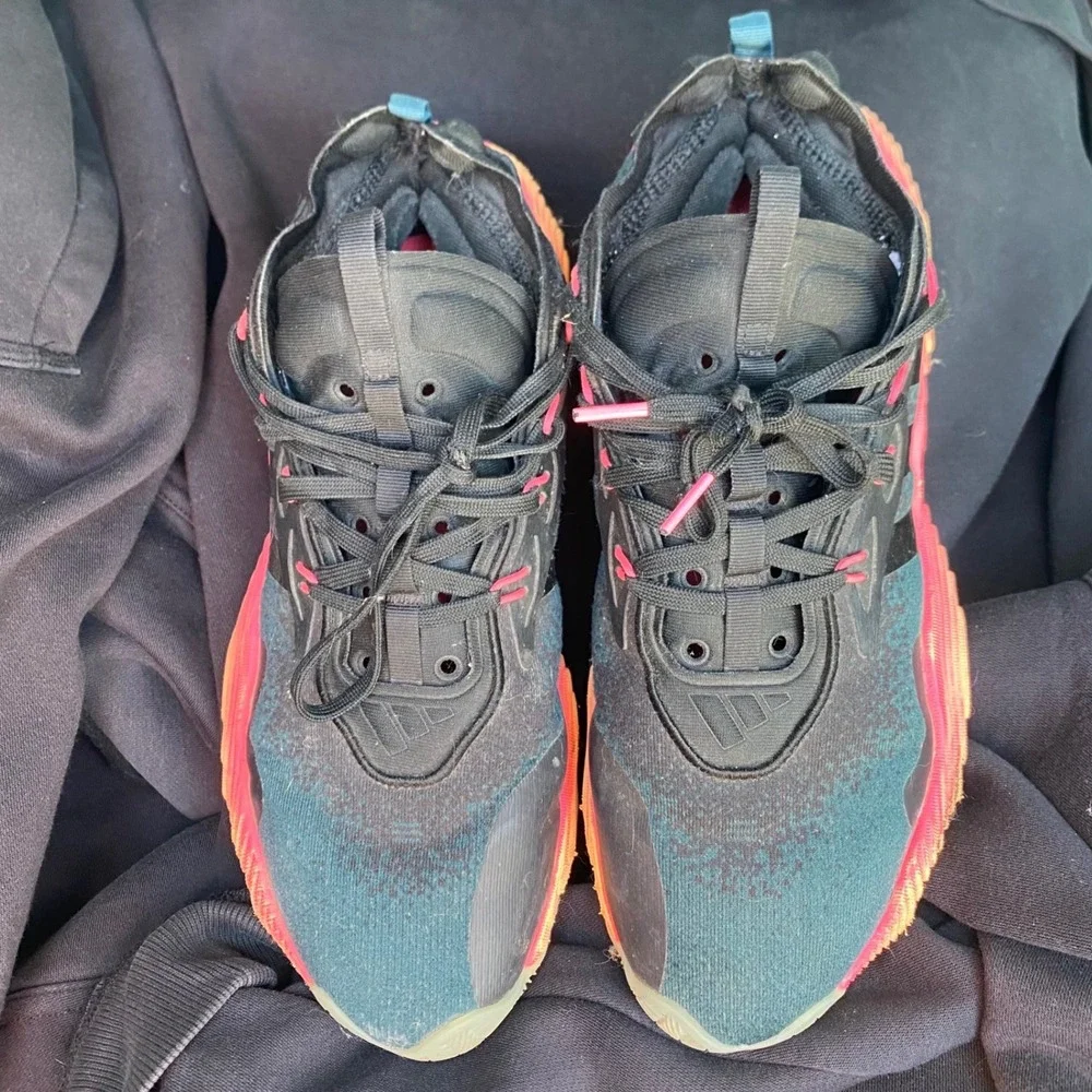adidas Harden Vol.‎ 7 Basketball Shoes Mens 9.5 Black Pink Orange Good IE1103